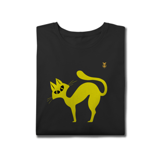 Nome do produto  Camiseta Plus Size Gato Curioso