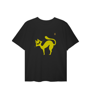 Nome do produto  Camiseta Plus Size Gato Curioso