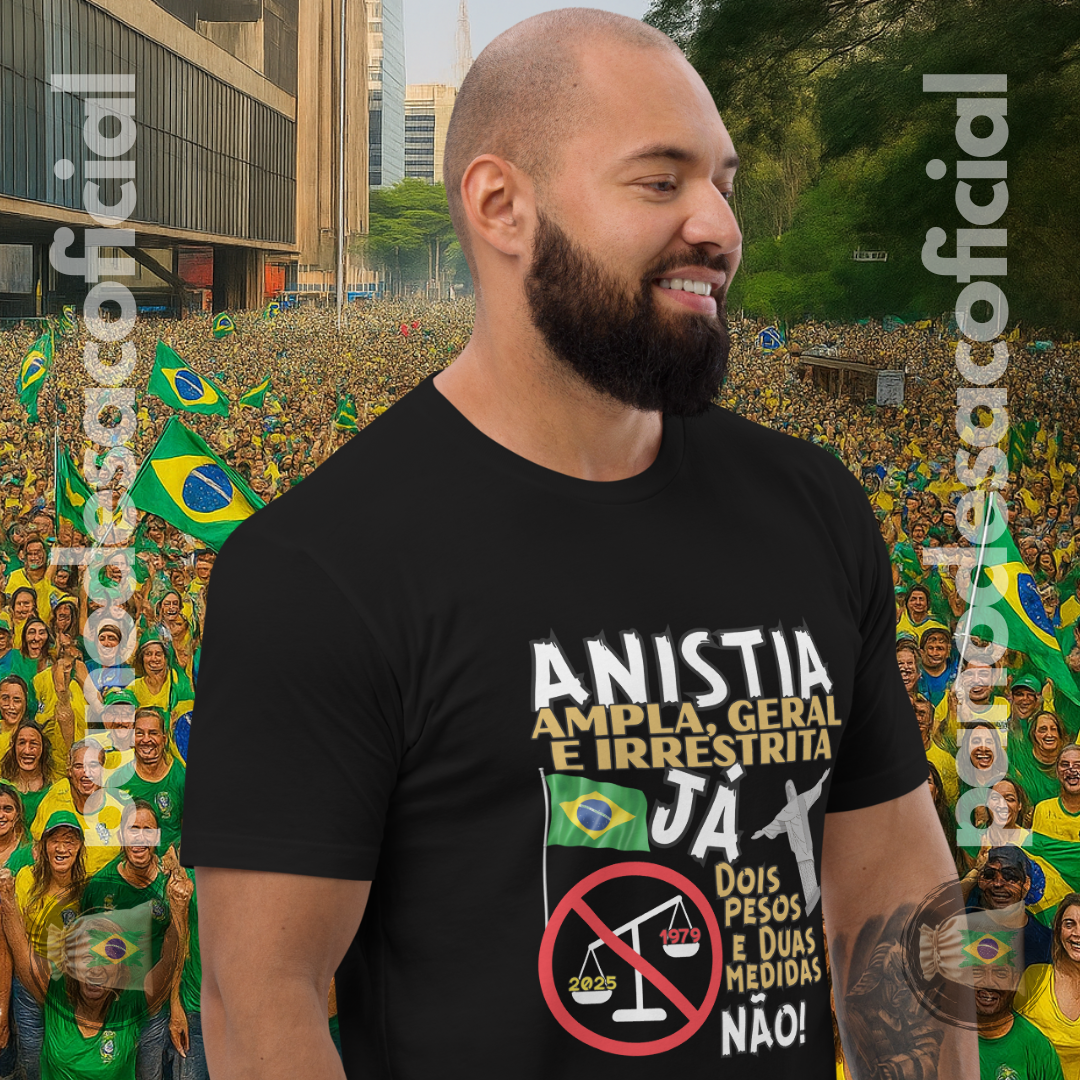 Nome do produto: Camiseta ANISTIA JÁ Unissex
