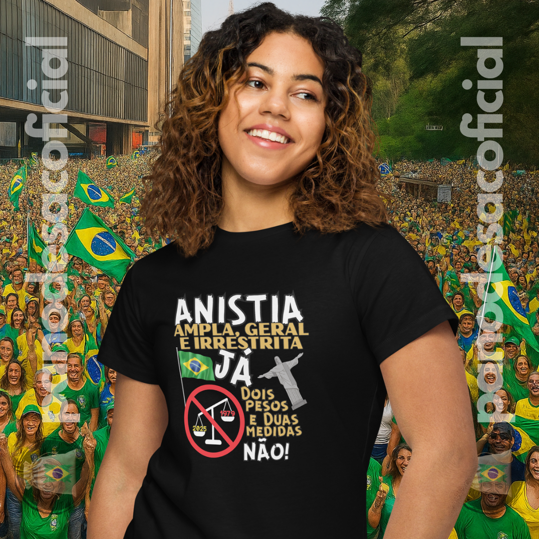 Nome do produto: Camiseta ANISTIA JÁ Baby Long
