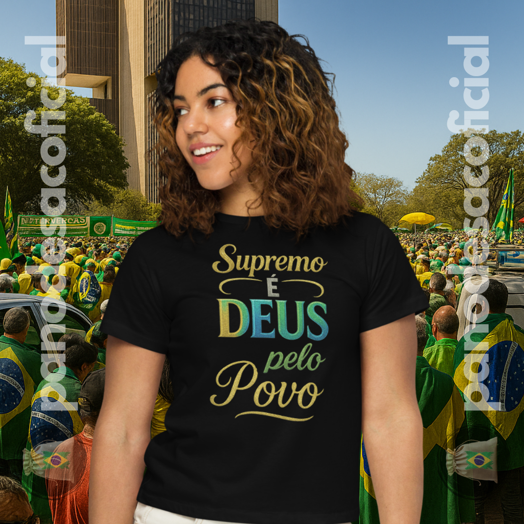 Nome do produto: Camiseta SUPREMO É DEUS Baby Long