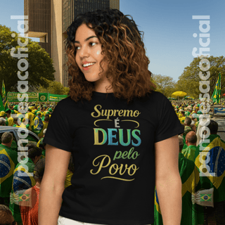 Camiseta SUPREMO É DEUS Baby Long