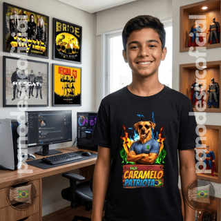 Nome do produto Camiseta Teen CARAMELO PATRIOTA (10 a 14 anos)