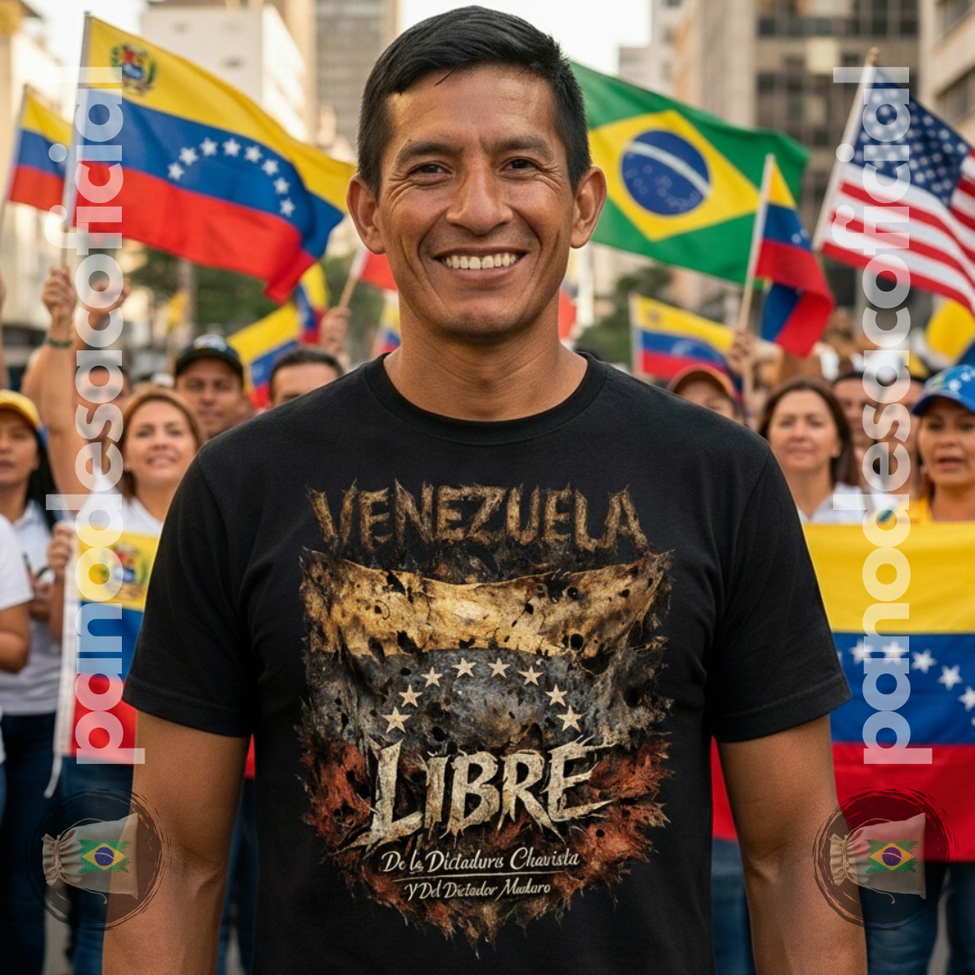 Nome do produto: Camiseta VENEZUELA LIBRE Unissex