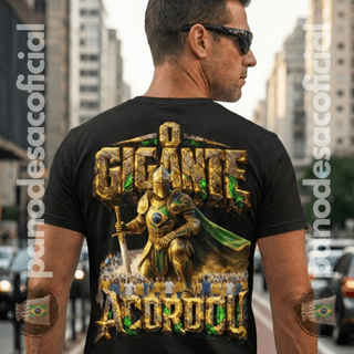 Nome do produto Camiseta ACORDA BRASIL, O GIGANTE ACORDOU Unissex