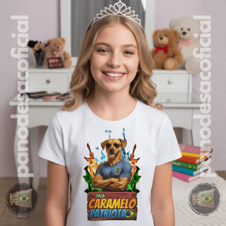 Nome do produto Camiseta Teen CARAMELO PATRIOTA (10 a 14 anos)