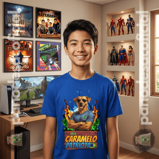 Nome do produto Camiseta Teen CARAMELO PATRIOTA (10 a 14 anos)