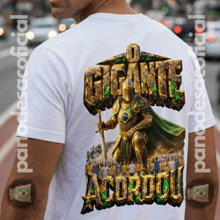 Nome do produto Camiseta ACORDA BRASIL, O GIGANTE ACORDOU Unissex