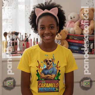 Nome do produto Camiseta Teen CARAMELO PATRIOTA (10 a 14 anos)