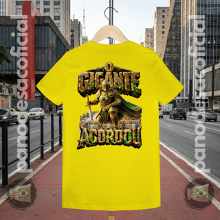 Nome do produto Camiseta ACORDA BRASIL, O GIGANTE ACORDOU Baby Long