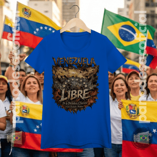 Nome do produto Camiseta VENEZUELA LIBRE Baby Long