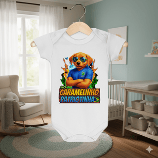 Nome do produto Body Infantil CARAMELINHO PATRIOTINHA