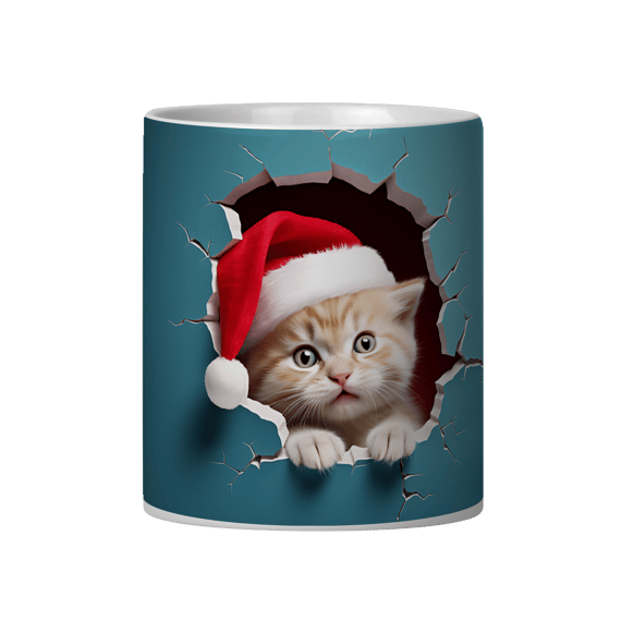 Caneca 3D - Natal - Gato