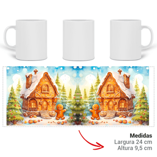Nome do produto Caneca 3D - Natal - Gingerbread