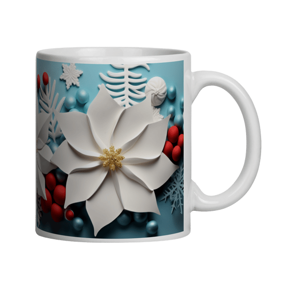 Caneca 3D - Natal - Flores
