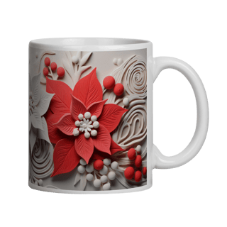 Caneca 3D - Natal - Flores