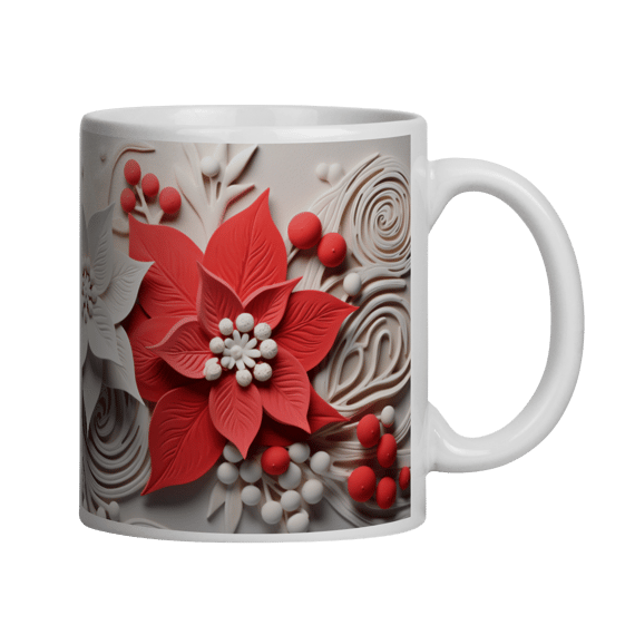 Caneca 3D - Natal - Flores