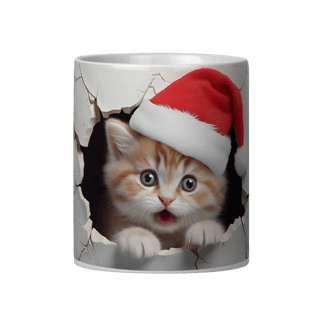 Caneca 3D - Natal - Gato