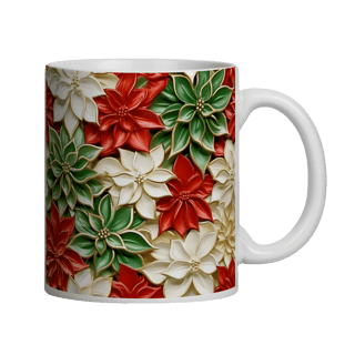 Caneca 3D - Natal - Flores