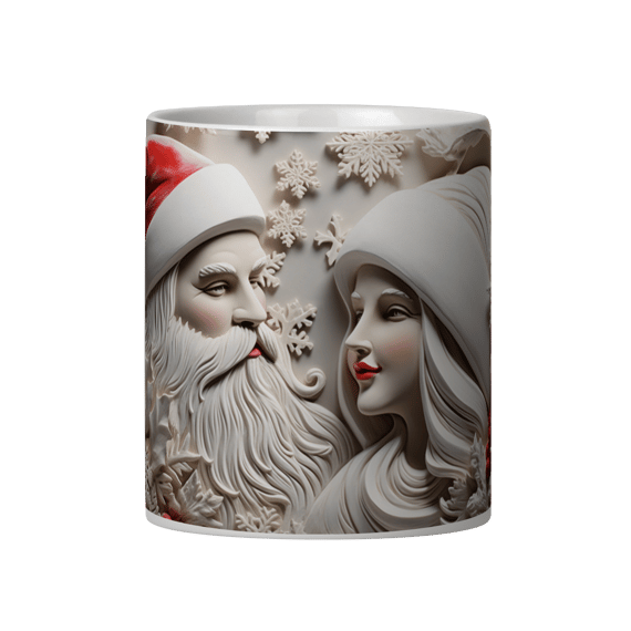 Caneca 3D -Natal - Família Noel