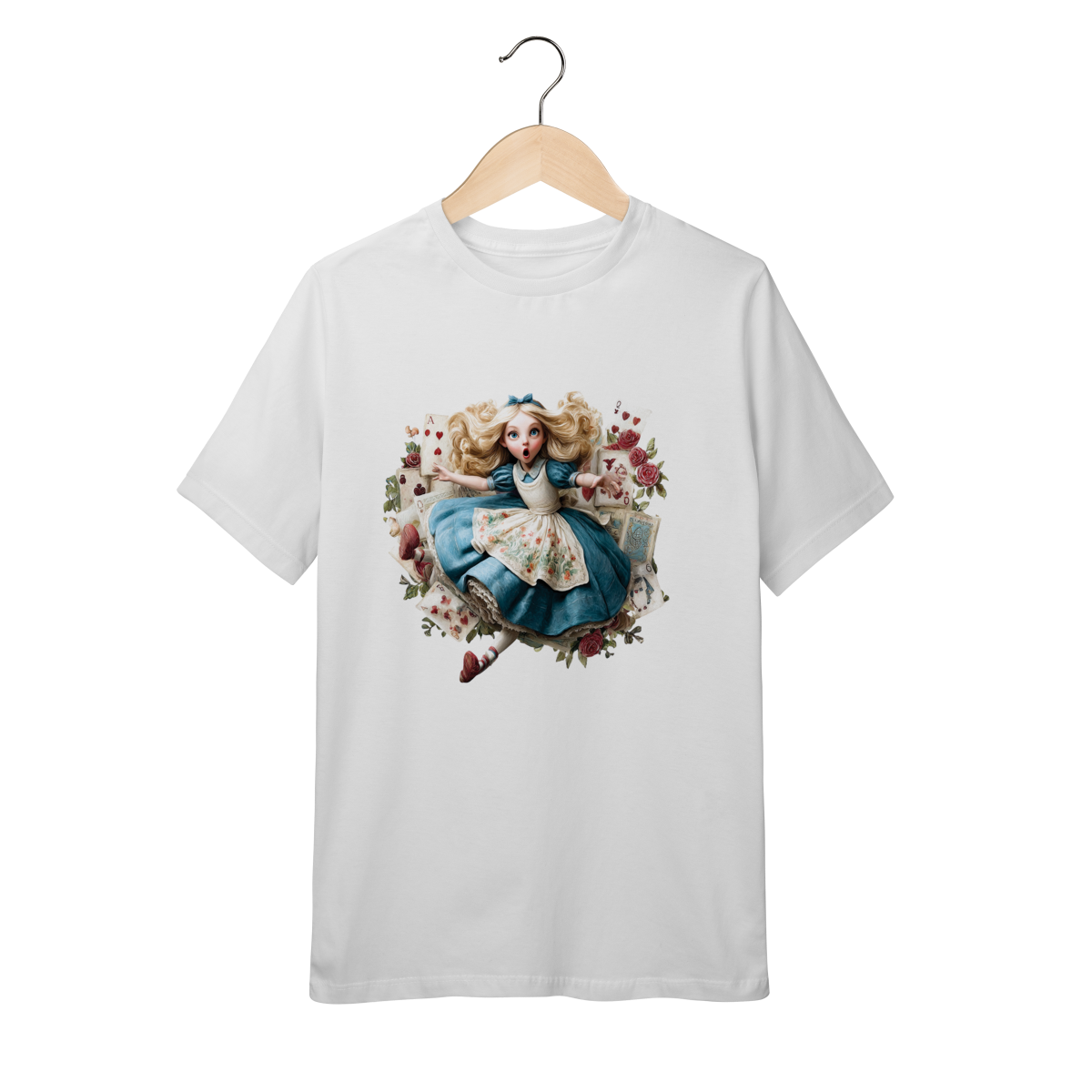 Nome do produto: Camiseta Quality Infantil (10 à 14 anos) - Alice in Wonderland - Art #1