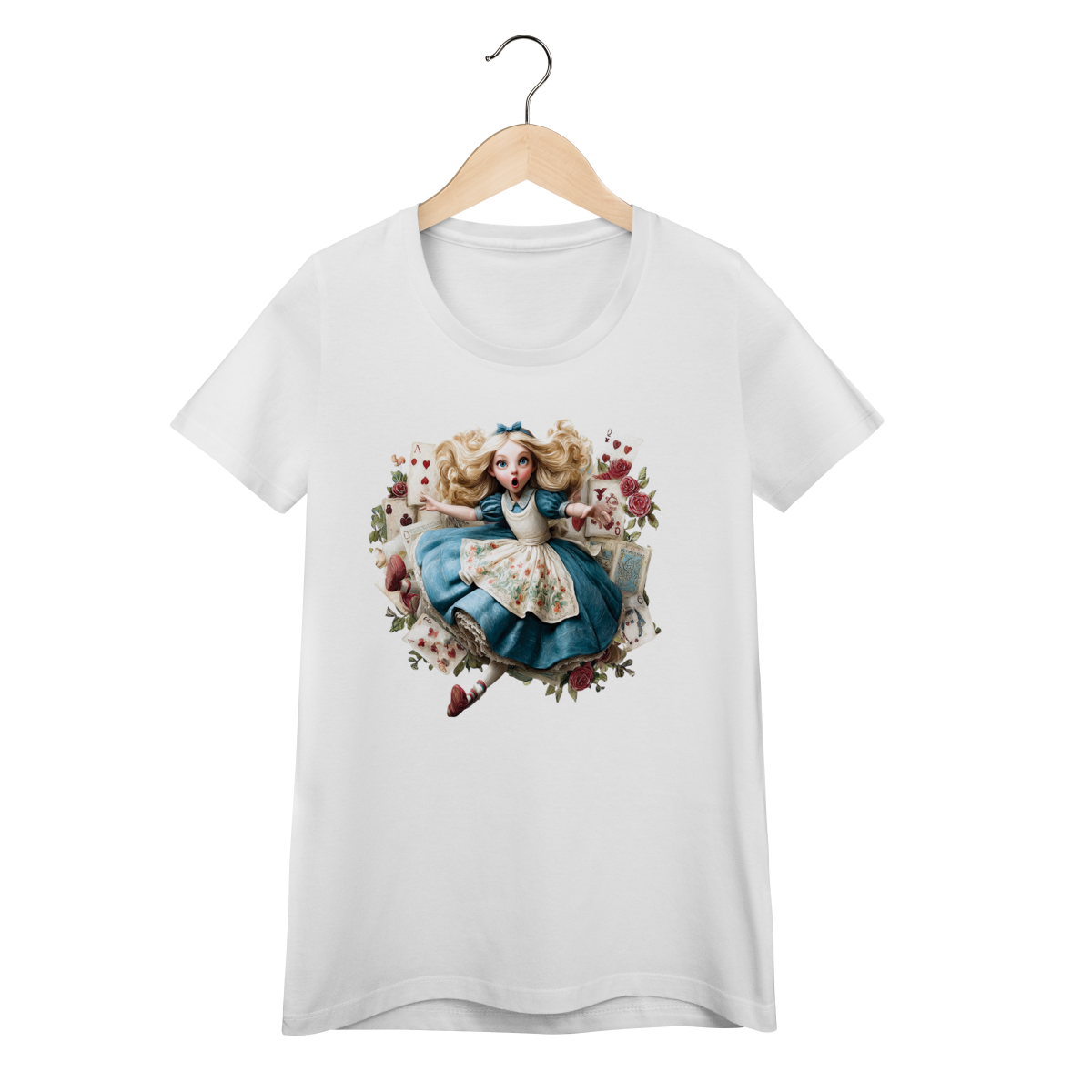 Nome do produto: Camiseta Baby Long - Alice in Wonderland - Art #1