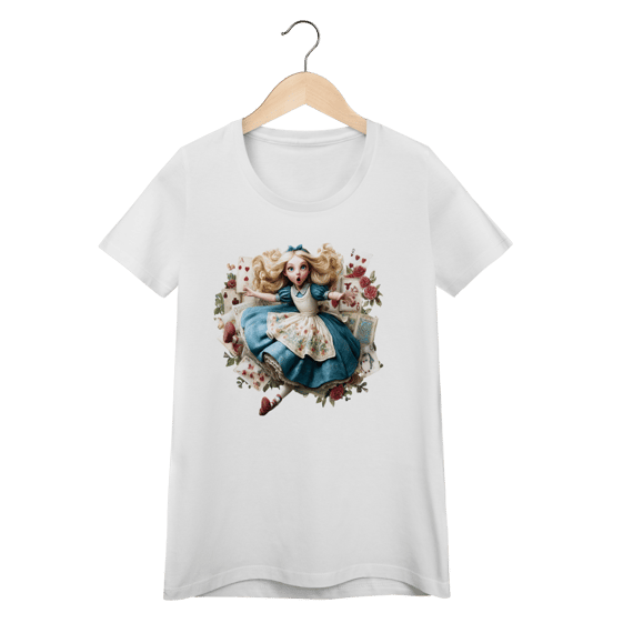 Camiseta Baby Long - Alice in Wonderland - Art #1