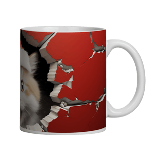 Nome do produto Caneca 3D - Natal - Gato
