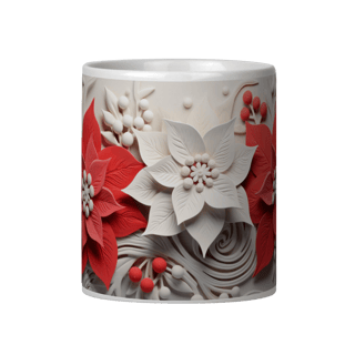 Nome do produto Caneca 3D - Natal - Flores