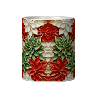 Nome do produto Caneca 3D - Natal - Flores