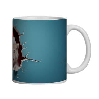 Nome do produto Caneca 3D - Natal - Gato