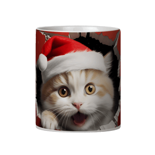 Caneca 3D - Natal - Gato