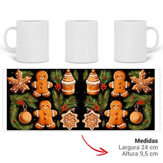 Nome do produto Caneca 3D - Natal - Gingerbread