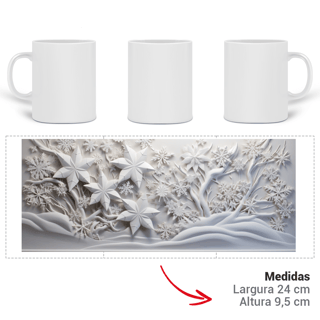 Nome do produto Caneca 3D - Natal - Arte White