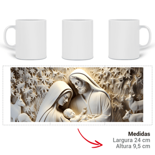 Nome do produto Caneca 3D - Natal - Sagrada Família
