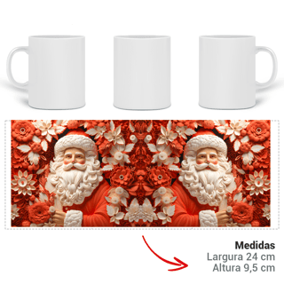 Nome do produto Caneca 3D - Natal - Papai Noel