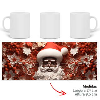 Nome do produto Caneca 3D - Natal - Papai Noel