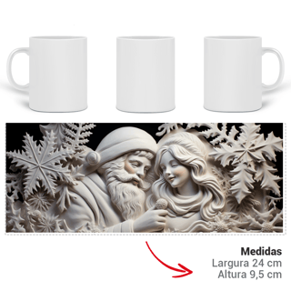 Nome do produto Caneca 3D - Natal - Família Noel
