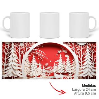 Nome do produto Caneca 3D - Natal - Cenário