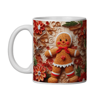 Nome do produto Caneca 3D - Natal - Gingerbread