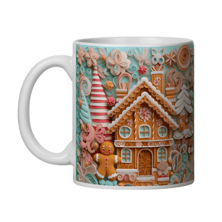 Nome do produto Caneca 3D - Natal - Gingerbread