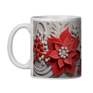 Nome do produto Caneca 3D - Natal - Flores