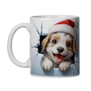 Nome do produto Caneca 3D - Natal - Cachorro