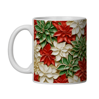 Nome do produto Caneca 3D - Natal - Flores