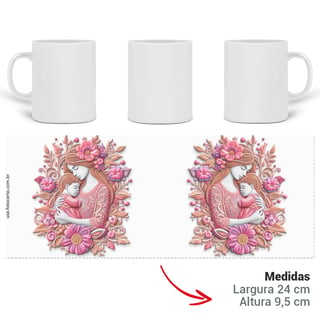 Nome do produto Caneca 3D - Dia das Mães - Mãe e Filho #06