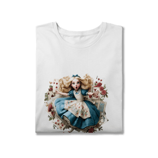 Nome do produto Camiseta Plus Size - Alice in Wonderland - Art #1