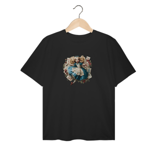 Nome do produto Camiseta Plus Size - Alice in Wonderland - Art #1