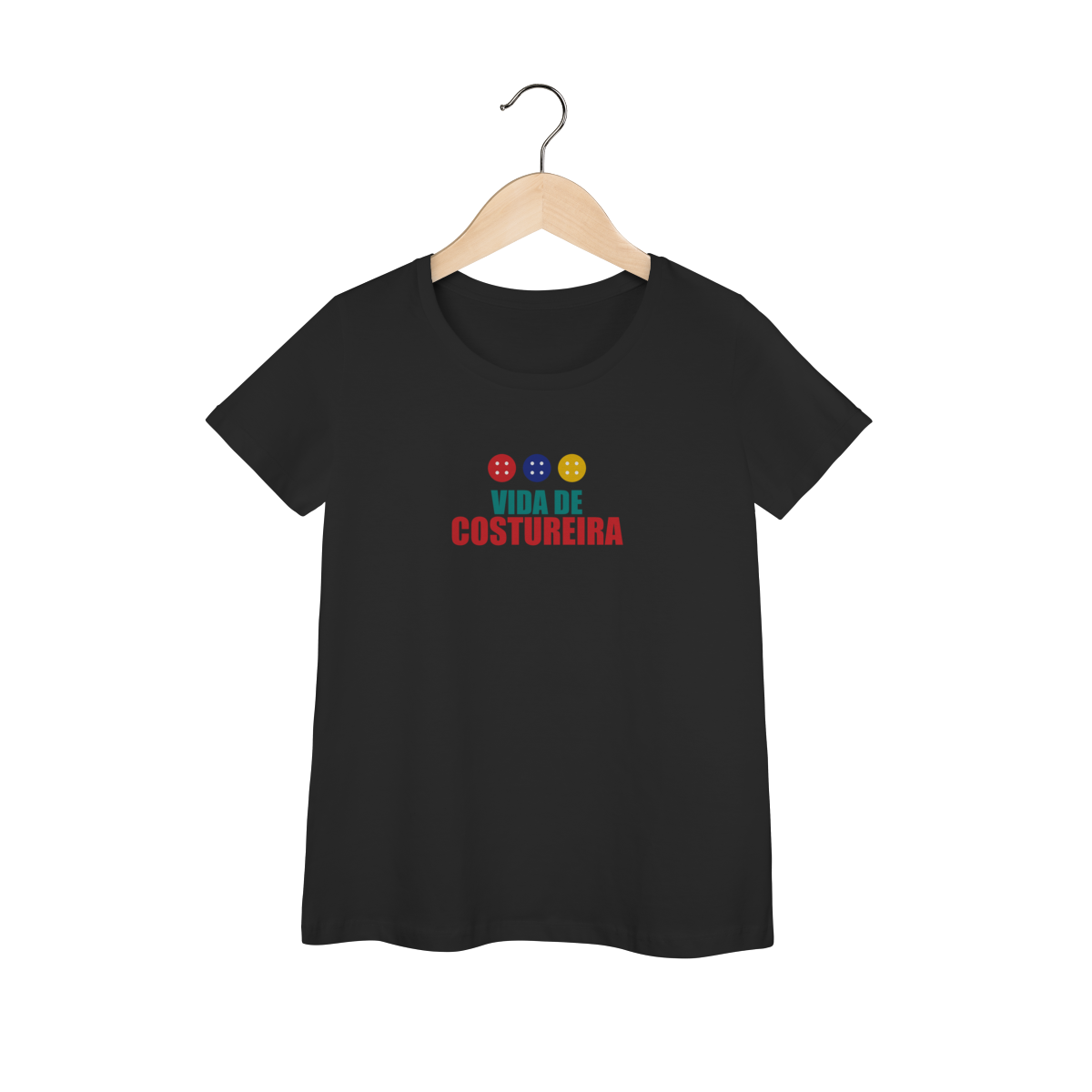 CAMISETA BABY LONG FEM. T&R VIDA DE COSTUREIRA