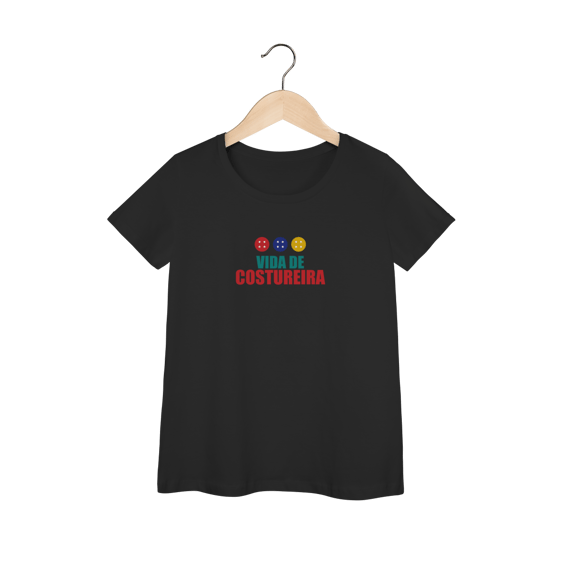CAMISETA BABY LONG FEM. T&R VIDA DE COSTUREIRA