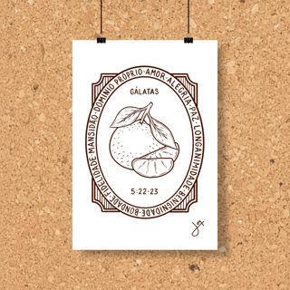 Nome do produto Pôster - Fruto do Espírito